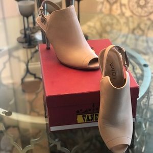 Van Eli Cream Leather Slingback Sandal